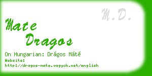 mate dragos business card
